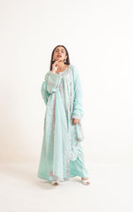 Raw Silk BLUE Handmade