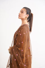 Raw Silk BROWN Handmade