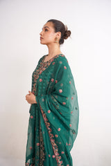 Raw Silk GREEN Handmade