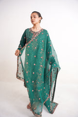 Raw Silk GREEN Handmade
