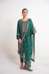 Raw Silk GREEN Handmade