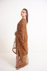 Raw Silk BROWN Handmade